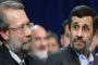 احمدی نژاد، علی لاریجانی را متهم به زمینه سازی تحریم‌ها علیه ایران کرد